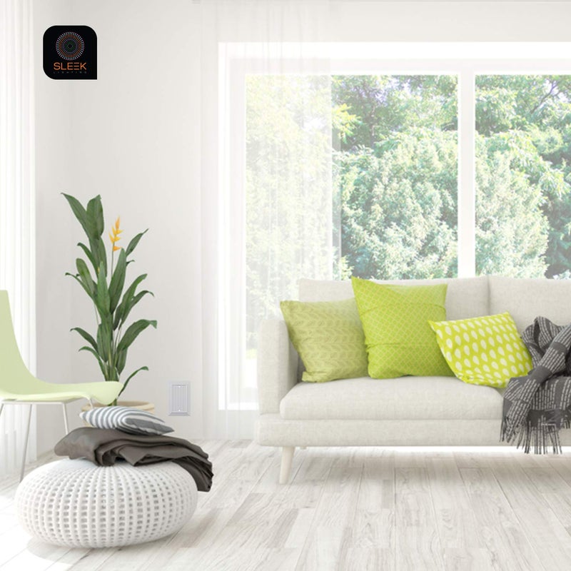 SleekLighting Pack of 4 Wall Plate Outlet Switch Covers | Classic White Beadboard Wall plates| Variety of Styles: Decorator/Duplex/Toggle/Blank / & Combo | Size: 1 Gang Receptacle - Image 5